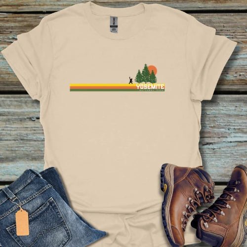 Yosemite Retro Bigfoot Sunset T-Shirt - Beastly Banter